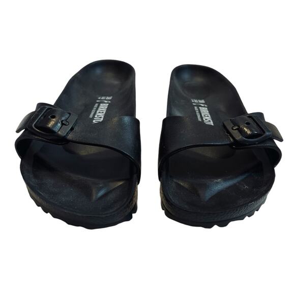 Birkenstock Women’s Sz 7 Black EVA Madrid Sandals Open Toe Essentials Flats - Picture 4 of 9